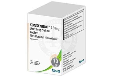 KONSENIDAT 18 MG UZATILMIS SALIMLI TABLET (30 TABLET) İlaç Görseli