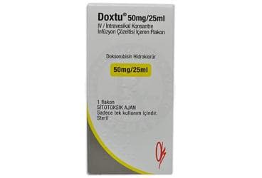 DOXTU 50 MG/25 ML IV/INTRAVESIKAL KONSANTRE INFUZYON COZELTISI ICEREN FLAKON İlaç Görseli