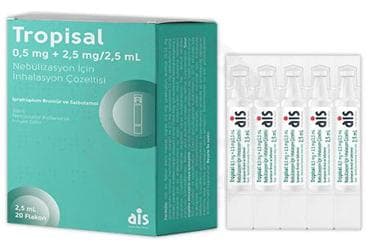 TROPISAL 0.5 MG+2,5 MG/2,5 ML NEBULIZASYON ICIN INHALASYON COZELTISI (20 FLAKON) İlaç Görseli
