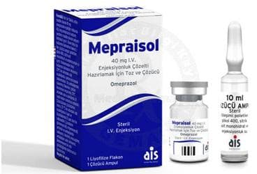 MEPRAISOL 40 MG I.V. ENJEKSIYONLUK COZELTI HAZIRLAMAK ICIN TOZ İlaç Görseli