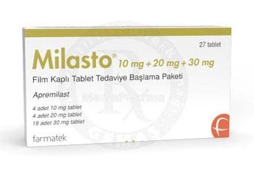 MILASTO 10 MG + 20 MG + 30 MG FILM KAPLI TABLET TEDAVIYE BASLAMA PAKETI (4+4+19) İlaç Görseli