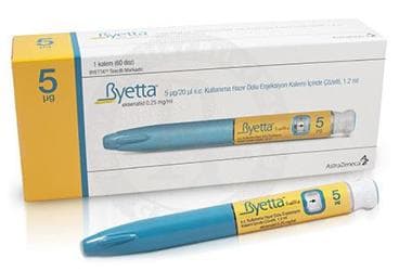 BYETTA 5 µG/20 µL SC KULLANIMA HAZIR DOLU ENJ. KALEMI ICINDE COZELTI 1,2 ML İlaç Görseli