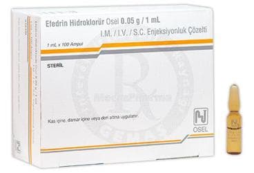 EFEDRIN HIDROKLORUR 0,05 G BIOSEL 1 MLX100 AMPUL İlaç Görseli