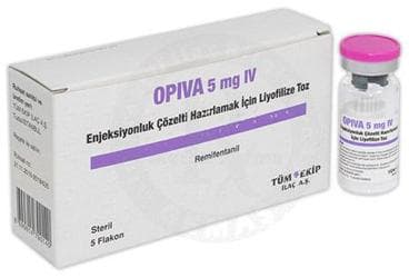 OPIVA 5 MG IV ENJEKSIYONLUK COZELTI HAZIRLAMAK ICIN LIYOFILIZE TOZ (5 ADET) İlaç Görseli