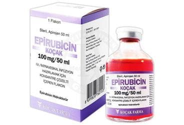 EPIRUBICIN KOCAK 100 MG/50 ML IV INF. HAZIRLAMAK ICIN KONSANTRE COZELTI ICEREN FLAKON İlaç Görseli