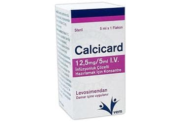 CALCICARD 12,5 MG/5 ML LV. INFUZYONLUK COZELTI HAZIRLAMAK ICIN KONSANTRE İlaç Görseli