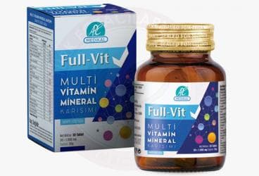 FULL-VIT MULTI VITAMIN-MINERAL KARISIMI TAKVIYE EDICI GIDA 30 tablet İlaç Görseli