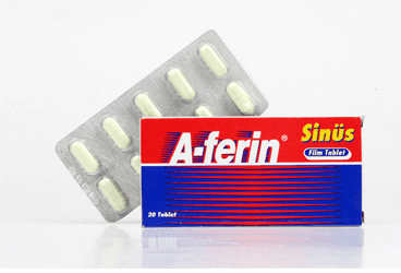 A-FERIN SINUS 500/30/1,25 MG FILM KAPLI TABLET (20 TABLET) İlaç Görseli