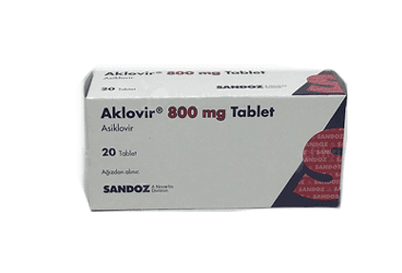 AKLOVIR 800 MG 20 TABLET İlaç Görseli