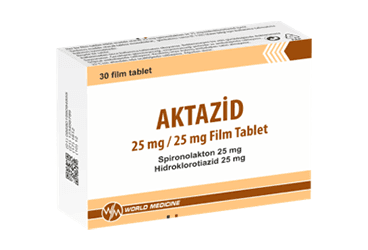 AKTAZID 25 MG/25 MG FILM KAPLI TABLET (30 TABLET) İlaç Görseli