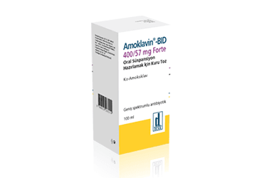 AMOKLAVIN BID 400/57 MG FORTE ORAL SUSPANSIYON HAZIRLAMAK ICIN KURU TOZ (70 ML) İlaç Görseli