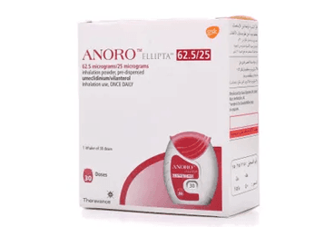 ANORO ELLIPTA 62,5/25 MCG KULLANIMA HAZIR INHALASYON TOZU, 30 DOZ İlaç Görseli