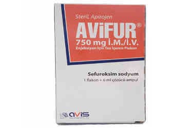 AVIFUR 750 MG IM/IV ENJEKSIYON ICIN TOZ ICEREN FLAKON İlaç Görseli