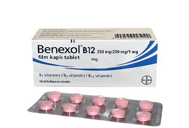 BENEXOL B12 250MG/250MG/1MG FILM KAPLI TABLET (30 TB) İlaç Görseli
