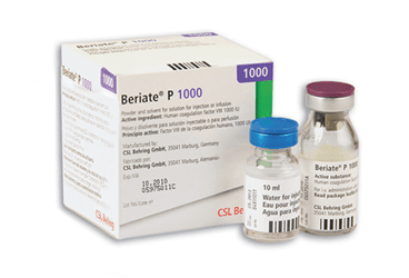 BERIATE 1000 IU IV ENJEKSIYONLUK / INFUZYONLUK LIYOFILIZE TOZ VE COZUCUSU İlaç Görseli
