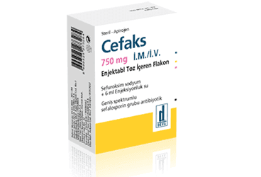 CEFAKS 750 MG IM/ IV ENJEKSIYONLUK SUSPANSIYON HAZIRLAMAK ICIN TOZ VE COZUCU (1 FLAKON) İlaç Görseli