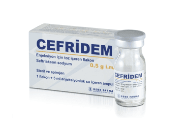 CEFRIDEM 0.5 G I.M. ENJEKSIYON ICIN TOZ ICEREN FLAKON İlaç Görseli