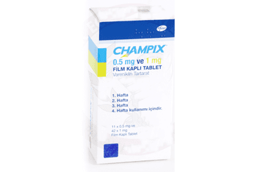 CHAMPIX 0,5 MG 11 + 1 MG 42 FILM KAPLI TABLET İlaç Görseli