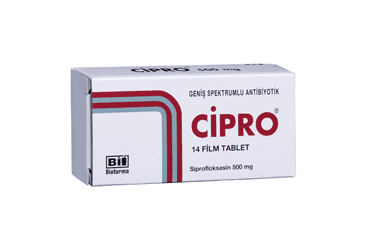 CIPRO 500 MG 14 FILM KAPLI TABLET İlaç Görseli