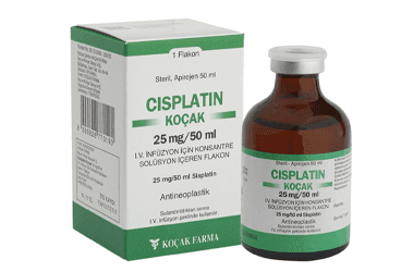 CISPLATIN-KOCAK 25 MG/50 ML IV INFUZYON ICIN KONSANTRE SOLUSYON ICEREN FLAKON İlaç Görseli