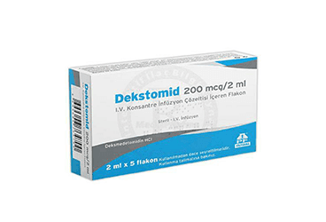 DEKSTOMID 200 MCG / 2 ML I.V. KONSANTRE INFUZYON COZELTISI ICEREN FLAKON (5 FLAKON) İlaç Görseli