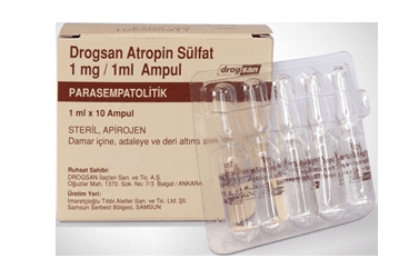 DROGSAN ATROPIN SULFAT 1 MG/1 ML ENJEKSIYONLUK COZELTI, 100 AMPUL İlaç Görseli