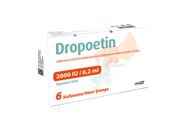 DROPOETIN 2000 IU/0,2 ML SC/IV ENJEKSIYON ICIN COZELTI ICEREN KULLANIMA HAZIR 6 SIRINGA İlaç Görseli