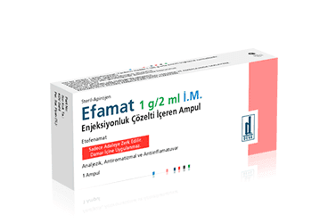 EFAMAT 1 GR/2 ML IM ENJ. COZELTI ICEREN AMPUL İlaç Görseli
