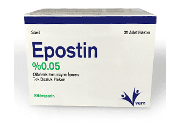 EPOSTIN %0,05 OFTALMIK EMULSIYON ICEREN TEK DOZLUK 30 FLAKON İlaç Görseli