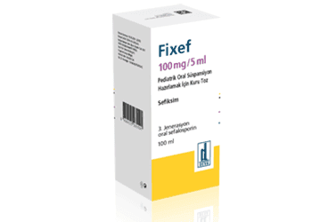 FIXEF 100 MG/5 ML PEDIATRIK ORAL SUSPANSIYON HAZIRLAMAK ICIN KURU TOZ (100 ML) İlaç Görseli