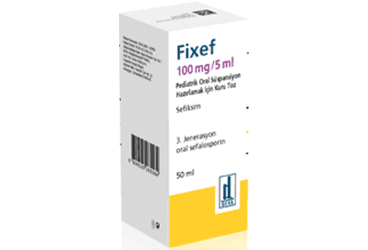 FIXEF 100 MG/5 ML PEDIATRIK ORAL SUSPANSIYON HAZIRLAMAK ICIN KURU TOZ (50 ML) İlaç Görseli