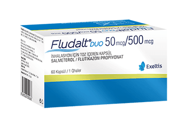FLUDALT DUO 50 MCG/500 MCG INHALASYON ICIN TOZ ICEREN KAPSUL (60 KAPSUL) İlaç Görseli