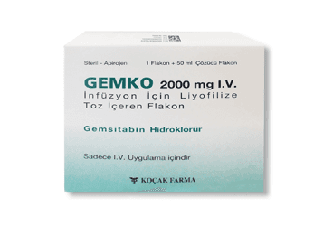 GEMKO 2000 MG IV INFUZYON ICIN LIYOFILIZE TOZ ICEREN FLAKON İlaç Görseli