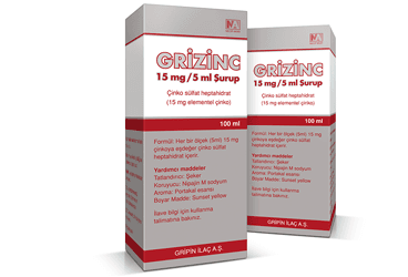 GRIZINC 15MG/5ML 100ML SURUP İlaç Görseli