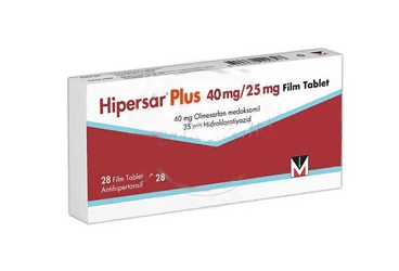 HIPERSAR PLUS 40/25 MG FILM KAPLI TABLET (28 TABLET) İlaç Görseli