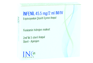 INFENIL 45,5 MG/2 ML IM/IV ENJEKSIYONLUK COZELTI ICEREN AMPUL (5 AMPUL) İlaç Görseli