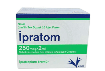 IPRATOM 250 MCG/2 ML NEBULIZASYON ICIN TEK DOZLUK INHALASYON COZELTISI İlaç Görseli