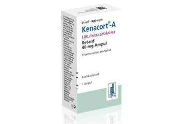 KENACORT-A 40 MG DEGISTIRILMIS SALIMLI I.M. INTRAARTIKULER ENJEKSIYONLUK SUSPANSIYON (1 AMPUL) İlaç Görseli