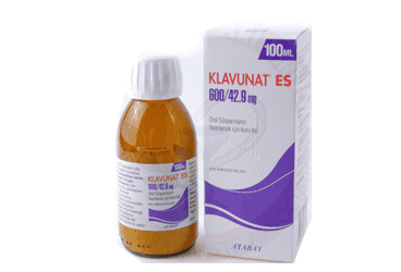 KLAVUNAT ES 600/42,9 MG ORAL SUSPANSIYON ICIN KURU TOZ 100 ML İlaç Görseli
