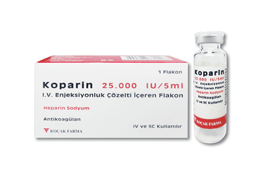 KOPARIN 25000 IU/5 ML ENJEKSIYONLUK COZELTI ICEREN 1 FLAKON İlaç Görseli