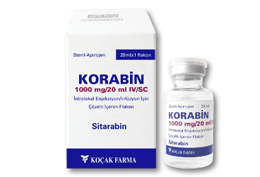 KORABIN 1000 MG/20 ML IV/SC INTRATEKAL ENJEKSIYON/INFUZYON ICIN COZELTI ICEREN FLAKON (1 FLAKON) İlaç Görseli