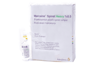 MARCAINE SPINAL HEAVY %0,5 ENJEKSIYONLUK COZELTI İlaç Görseli