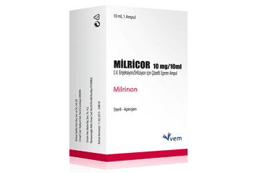 MILRICOR 10 MG/ 10 ML IV ENJEKSIYON INFUZYON ICIN COZELTI ICEREN 1 AMPUL İlaç Görseli