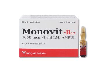 MONOVIT B12 1000 MCG/1 ML IM 5 AMPUL İlaç Görseli