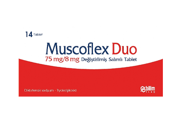 MUSCOFLEX DUO 75/8 MG DEGISTIRILMIS SALIM TABLET (14 TABLET) İlaç Görseli