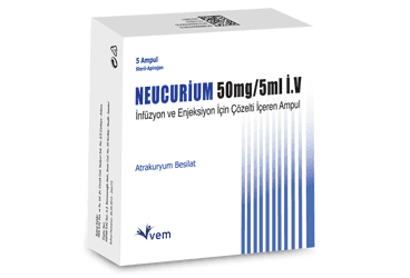 NEUCURIUM 50 MG/5 ML IV INFUZYON VE ENJEKSIYON ICIN COZELTI ICEREN 5 AMPUL İlaç Görseli