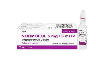 NORMOLOL 5 MG/5 ML IV ENJEKSIYONLUK COZELTI (1 AMPUL) İlaç Görseli