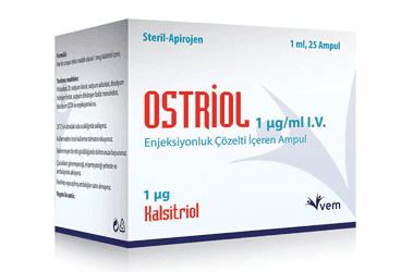 OSTRIOL 1 MCG/ML IV 1 MLX 25 AMPUL/KUTU İlaç Görseli