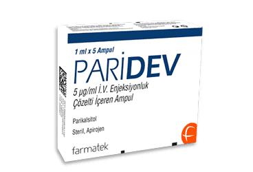 PARIDEV 5 MCG/ML IV ENJEKSIYONLUK COZELTI ICEREN AMPUL 1 ML 5 AMPUL İlaç Görseli