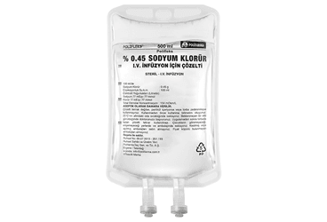 POLIFLEKS %0,45 SODYUM KLORUR IV INFUZYON ICIN COZELTI 500 ML (SETSIZ) İlaç Görseli